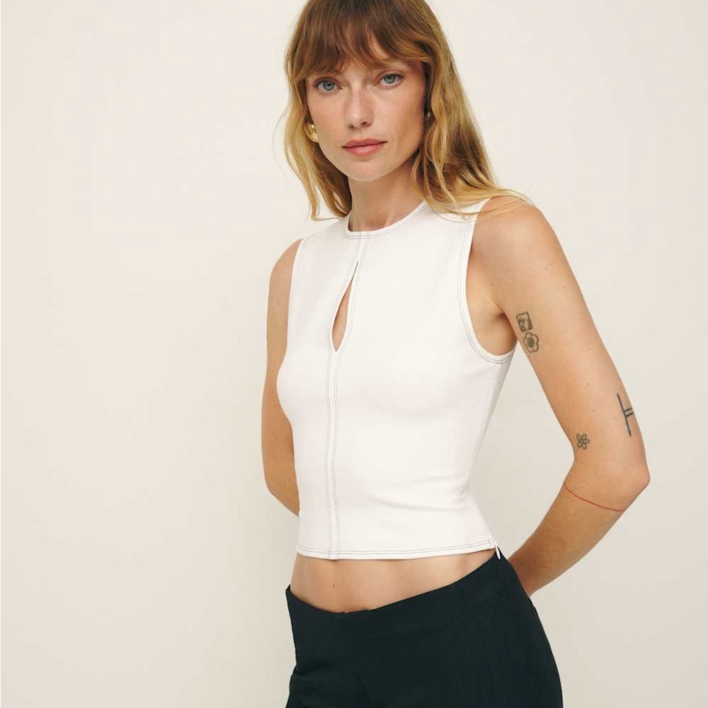 Carsyn Knit Top in white